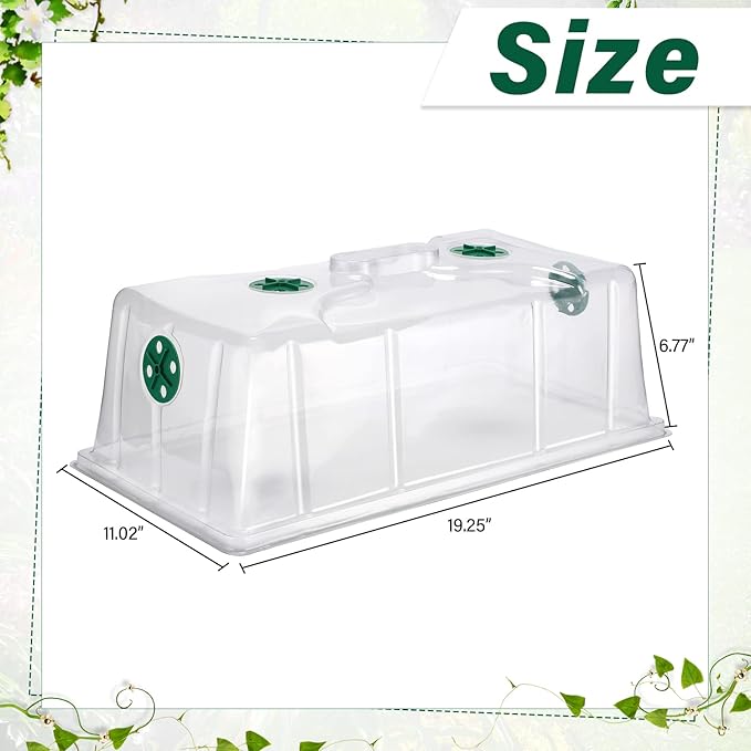 Foaincore 20 Packs 7'' Tall Humidity Vented Domes 1020 Flat Trays Cover Clear - Image 2