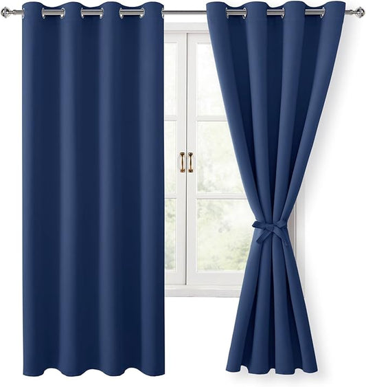 Hiasan Blackout Curtains for Bedroom, 52 x 63 Inches Length by Hiasan