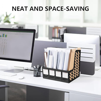 SAYEEC Magazine File Holder, Plastic Desktop File Folder Organizer - Image 7