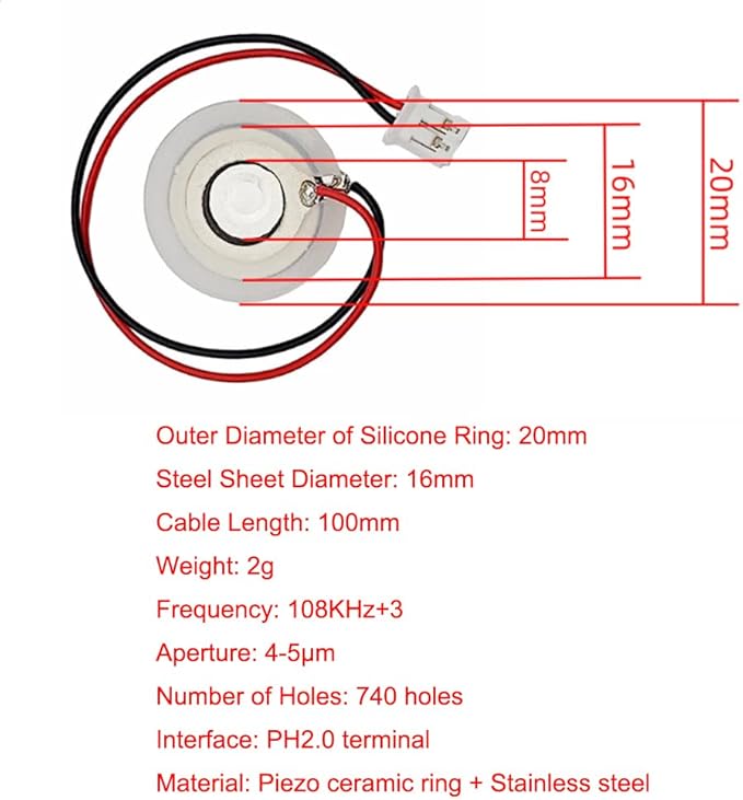 2Pcs DC5V Humidifieration Atomization Disc Type-C Interface 1 To 2 Double - Image 4