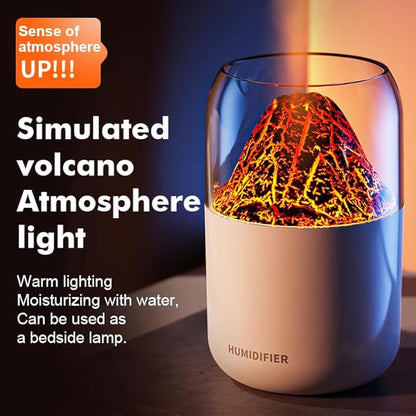 Portable Mini Volcano USB Humidifier - 300ml Cool Mist - Image 2