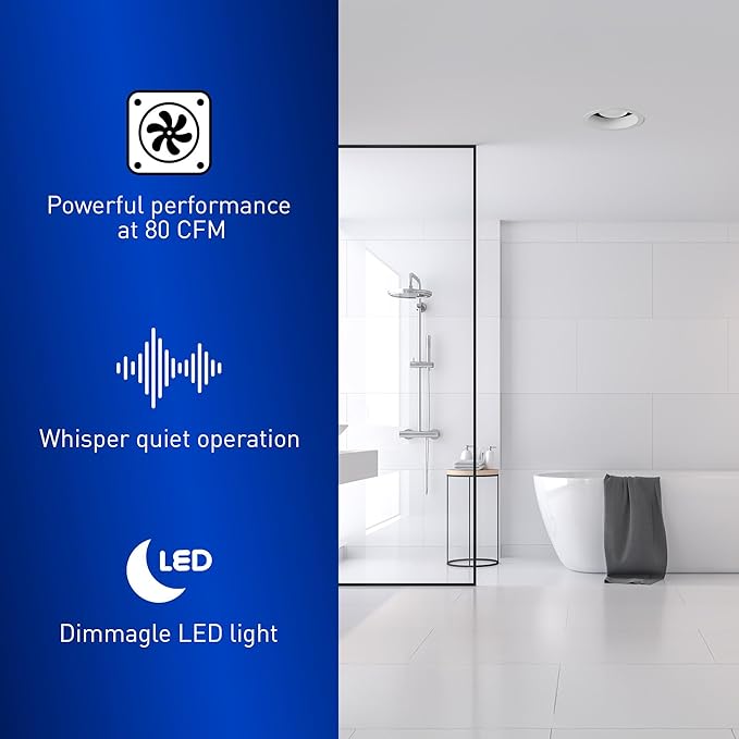 Panasonic FV-08VRE2 WhisperRecessed 80 CFM Bathroom Fan - Image 4