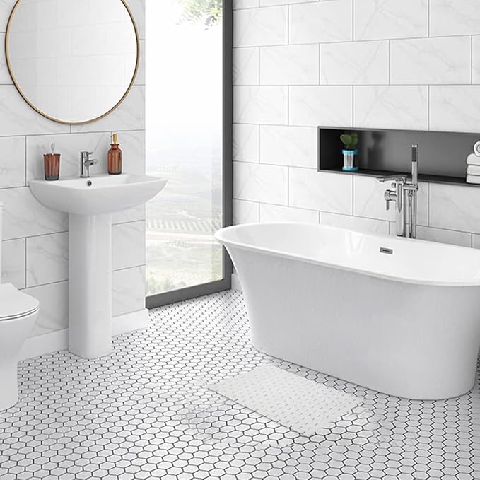 Bamboo Bath Mat Bathroom Rugs Floor Wood Shower Bathtub Waterproof Non Slip - Image 2
