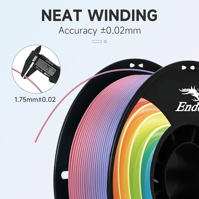 Creality 3D Printer Filament, PLA Plus Filament 1.75mm Rainbow, PLA Pro - Image 2