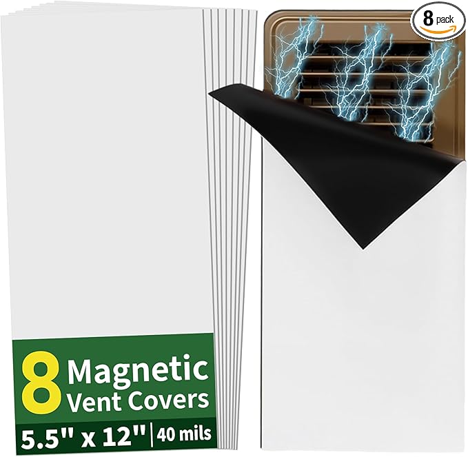 FINDMAG Strong Magnetic Vent Cover, 8 Pack 5.5" x 12" Vent Covers by FINDMAG