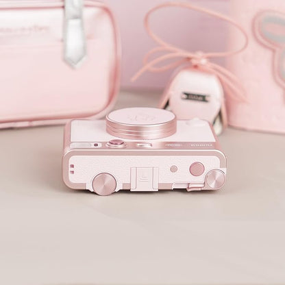 Pink Lens Cap for Fujifilm Insta Mini EVO, Retro Leather Aluminum Anti-Dust - Image 4