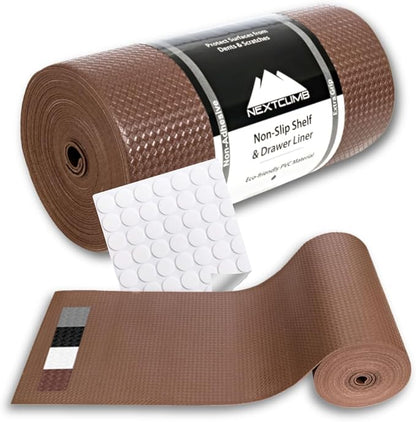 Shelf Liner, Drawer Liner & Kitchen Cabinet Liner – Thick Waterproof Rubber by NextClimb