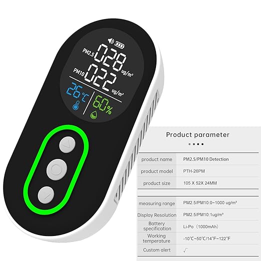 Protmex Indoor Air Quality Monitor, PM2.5 PM10 Detector - Image 7