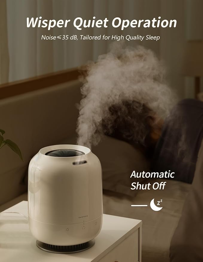 SmartDevil 1.2L Cool Mist Humidifier, Top Fill Ultrasonic Smart Air Humidifier - Image 5