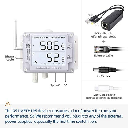 UbiBot GS1-AETH1RS Ethernet & WiFi Temp/Humidity/Illumination Sensor, Data - Image 8