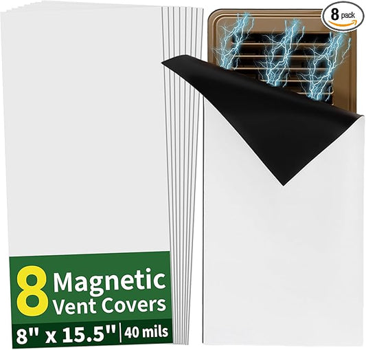 FINDMAG Magnetic Vent Covers, 8 Pack Heavy Duty Air Vent Noise Reducer by FINDMAG