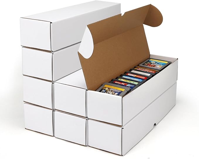 Bulk 1200 Capacity Trading Cards Storage Box, in Total 25 Pack Brown White - Image 4
