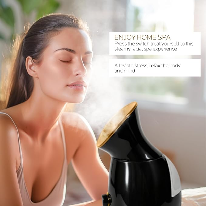 Colorfarm Facial Steamer Nano Ionic: Face Steamer Home Spa Kit Deep Cleaning - Image 5