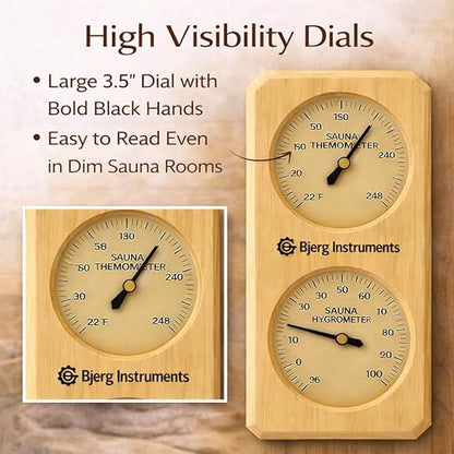 Sauna Thermometer and Hygrometer - Image 4