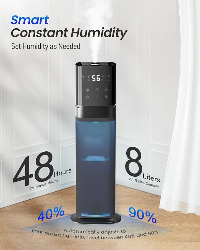 Smart Humidifier Large Room, 2.1Gal/8L Humidifiers - Image 9