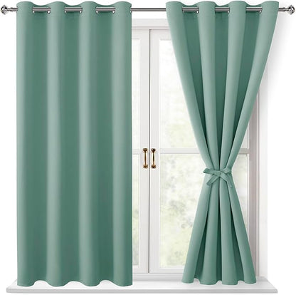 Hiasan Blackout Curtains for Bedroom, 52 x 54 Inches Long by Hiasan