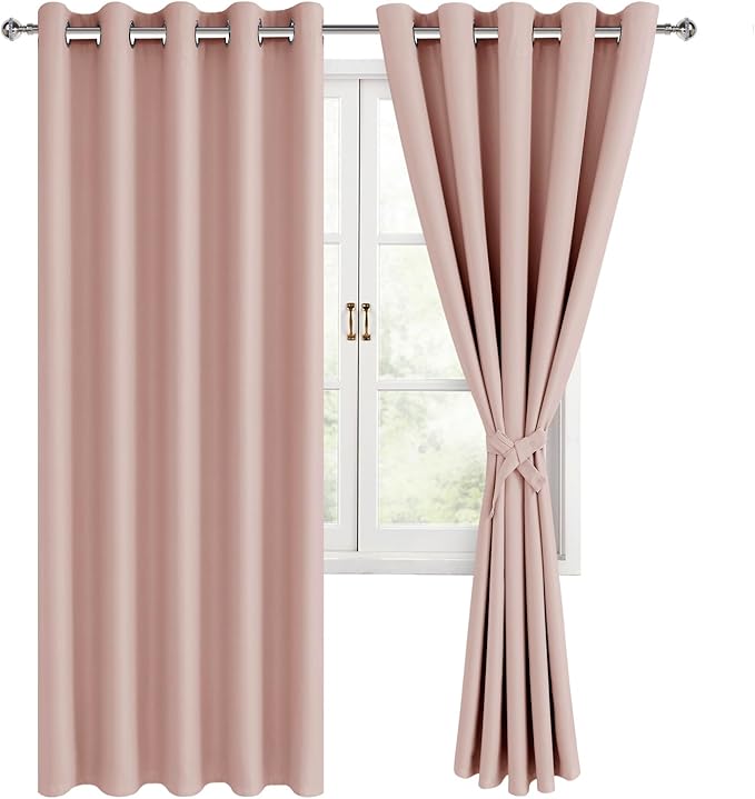Hiasan Blackout Curtains for Bedroom, 60 x 63 Inches Length by Hiasan