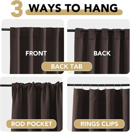 H.VERSAILTEX Blackout Curtains Thermal Insulated Window Treatment Panels Room - Image 4