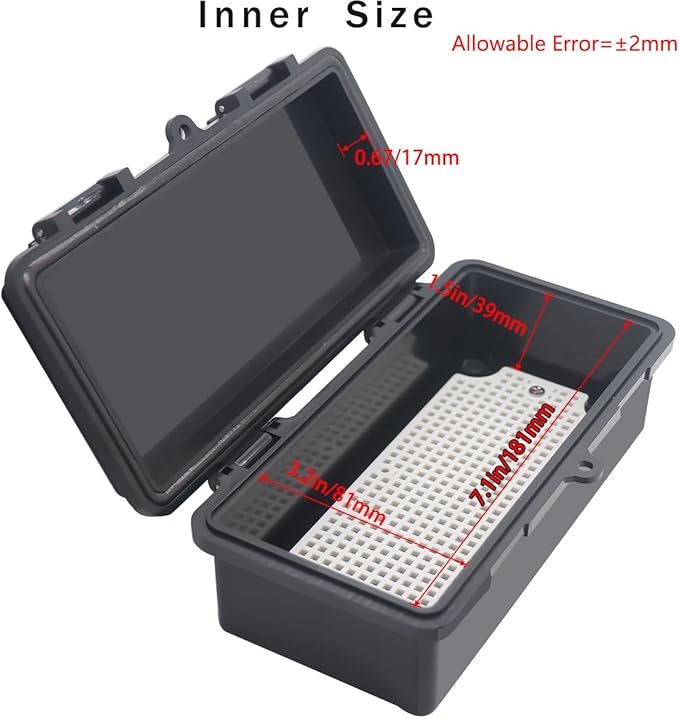 Junction Box, Hinged Black Cover IP67 Waterproof ABS Project Box - Image 3
