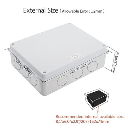 LeMotech Junction Box, Electrical Box IP65 Water Resistant Dustproof ABS - Image 2
