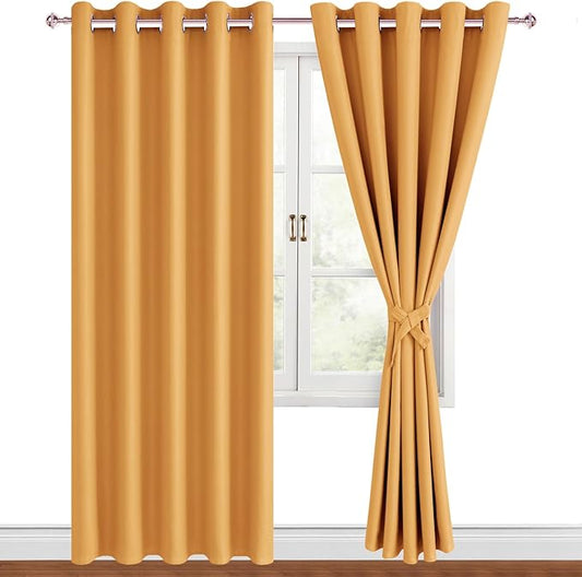 Hiasan Blackout Curtains for Bedroom, 60 x 84 Inches Long by Hiasan