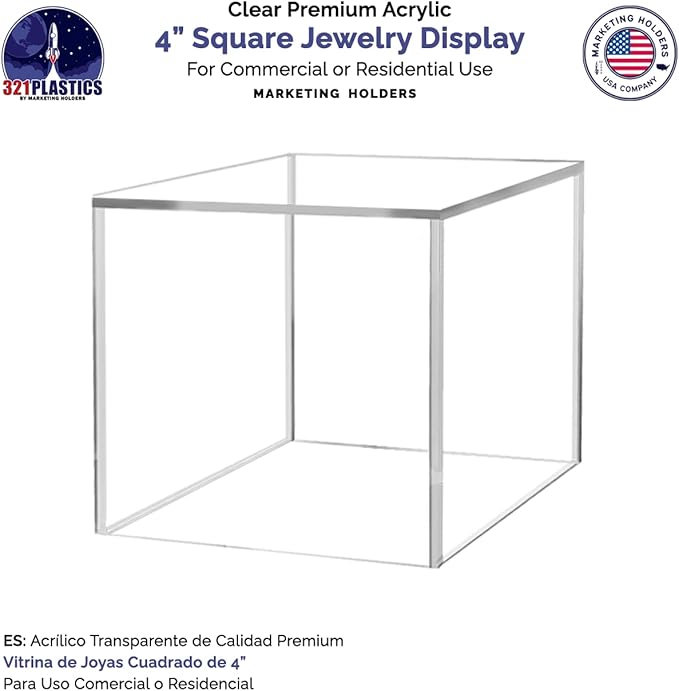 6 Pack 4 Inch Acrylic Display Riser Box - Image 4