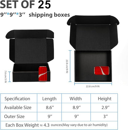 Small Shipping Boxes 9x9x3 Inch - Image 2