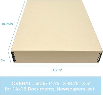 Lineco Museum Archival Storage Box, 14.75x18.75x3 in. Drop Front Design. - Image 3