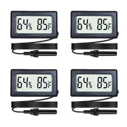 4-Pack Mini Digital Hygrometer Thermometer Gauge by BuynowonVeanic