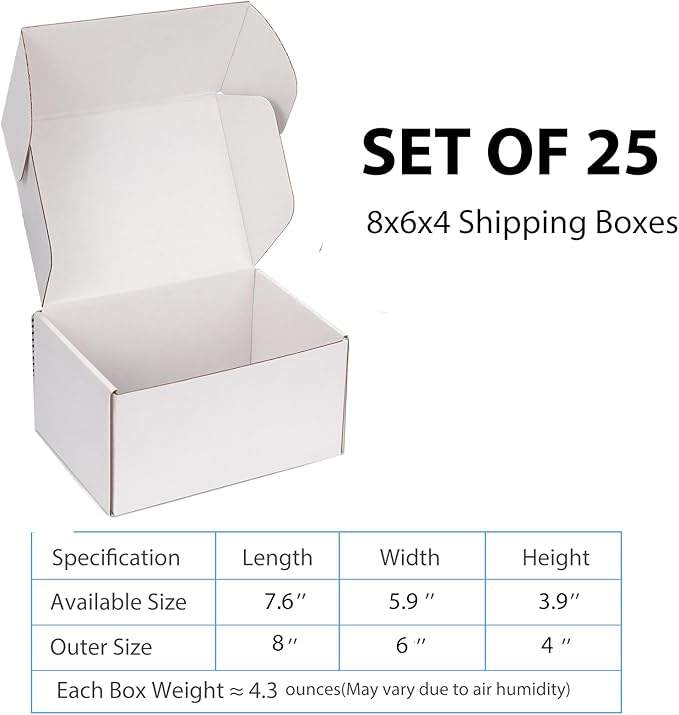 Small Shipping Boxes 8x6x4 Inch - Image 2