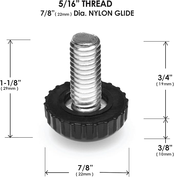 Slipstick Gorilla Outdoor Adjustable Furniture Levelers Weatherproof Screw in - Image 8