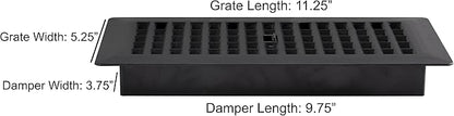 Decor Grates PL410-BLK 4-Inch by 10-Inch Plastic Floor Register - Image 5