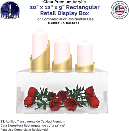 20" x 12" x 9" Acrylic Display Riser Box - Image 4