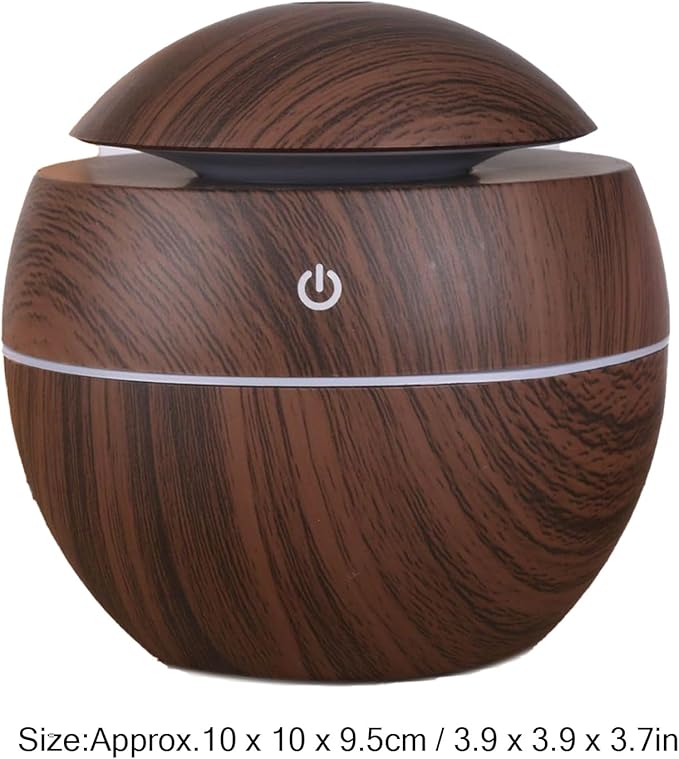 Wood Grain Humidifier, Portable Mini Humidifier Compact Portable 5V 2W USB - Image 2