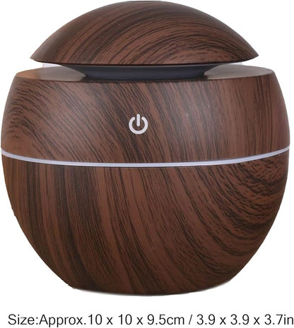 Wood Grain Humidifier, Portable Mini Humidifier Compact Portable 5V 2W USB - Image 2
