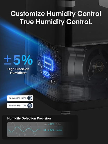 FOHERE Smart Humidifiers for Bedroom, 6L Warm and Cool Mist Quiet Humidifier - Image 6