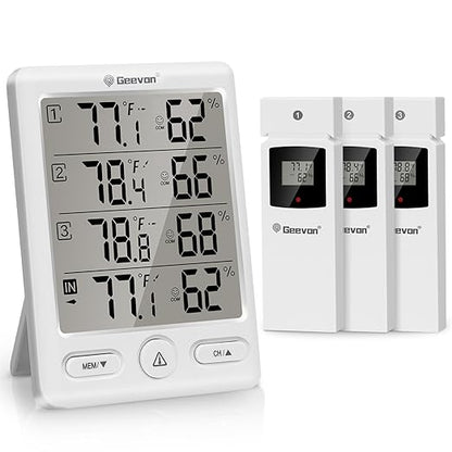 Geevon Indoor Outdoor Thermometer Wireless by GEEVON