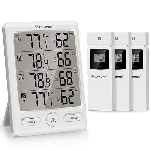 Geevon Indoor Outdoor Thermometer Wireless by GEEVON