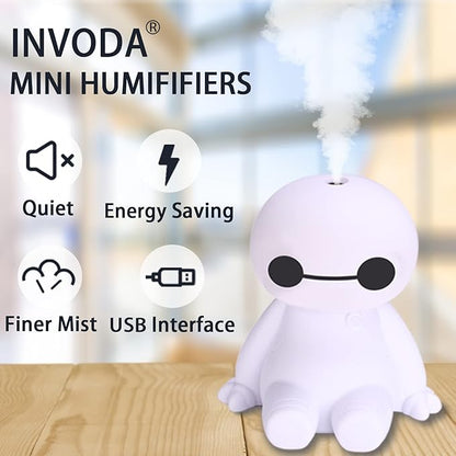 INVODA Small Humidifier Cool Mist Portable Desk USB Personal Mini Humidifiers - Image 2