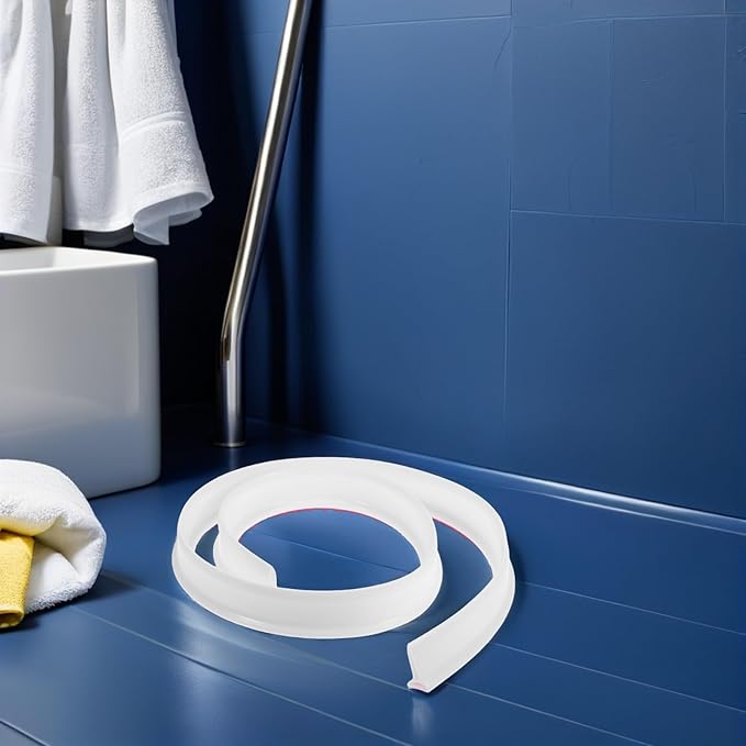 Silicone Water Retaining Strip 1M White 30Mm High Bathroom Water Blocking Strip - Image 7