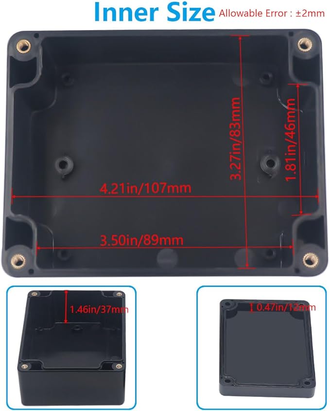 Outdoor Waterproof Junction Box IP67 Project Box ABS Black Electrical Boxes - Image 5