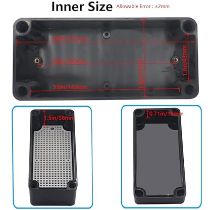 Junction Box, IP67 Waterproof ABS Black Project Box - Image 4