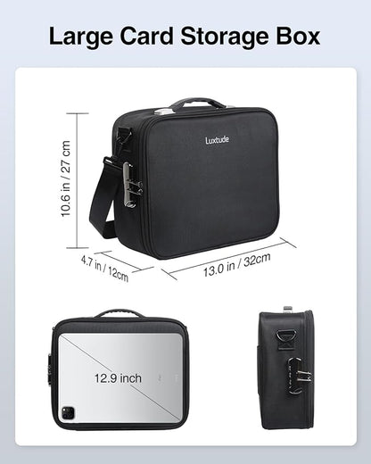 Luxtude Trading Card Case w/Adjustable Dividers, Large Top Loader Card Storage - Image 7
