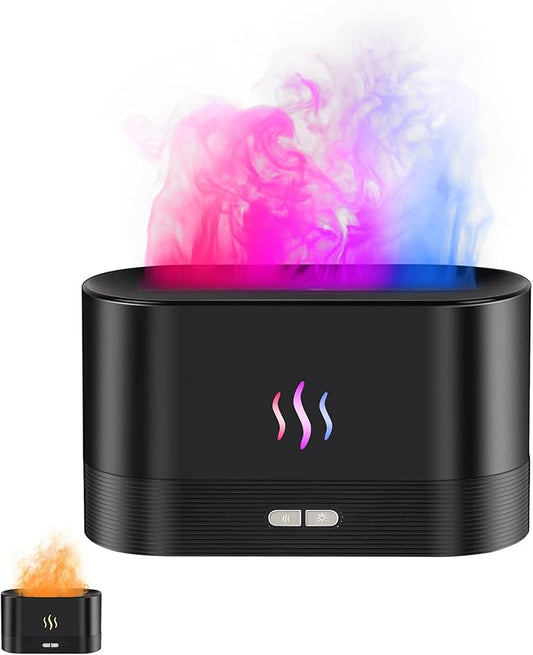 Flame Effect Essential Oil Diffuser, 180ml Ultrasonic Aromatherapy Humidifier by Unknown