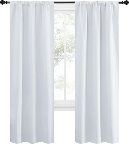 NICETOWN Greyish White Window Curtain Panels - Image 2
