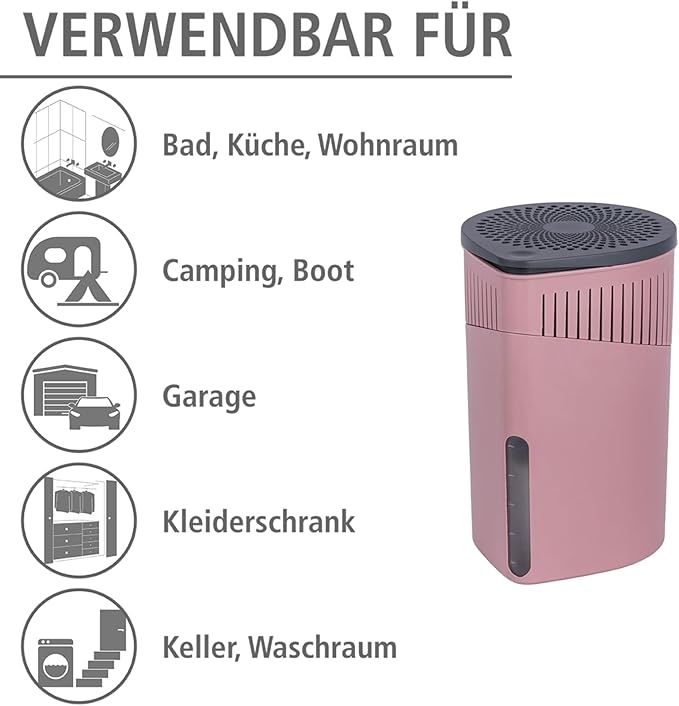 WENKO Portable Dehumidifier Drop Design, Compact and Rechargeable Dehumidifier - Image 5