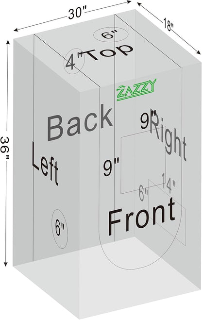 zazzy Grow Tent 18"x30"x36" Hydroponic Heavy Duty Dark Room Reflective Mylar - Image 8