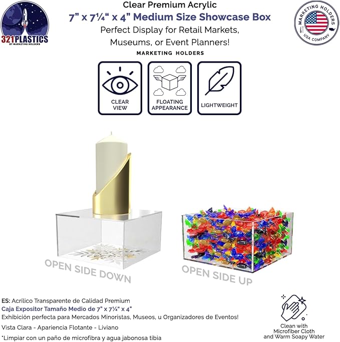 2 Pack Clear Acrylic Display Box - Image 3