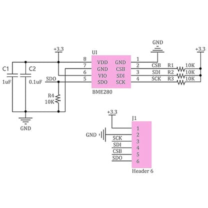 4 PCS BME280 3.3V Sensor Module Atmospheric Pressure Temperature Humidity - Image 5