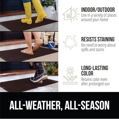 GORILLA GRIP Front Door Mat, Indoor Outdoor Ultra Absorbent HydroAbsorb Doormat - Image 5